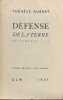 D&eacute;fense de la terre. Battements III. Pr&eacute;face de L&eacute;on-Paul Fargue.. AUBRAY (Th&eacute;r&egrave;se).