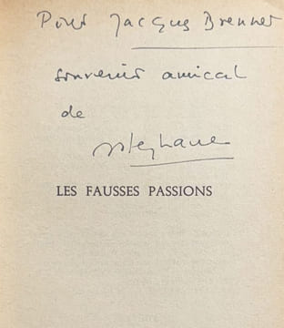 Les fausses passions.. STEPHANE (Roger).