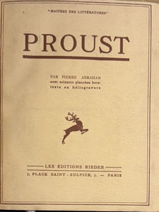 Proust : recherches sur la création intellectuelle.