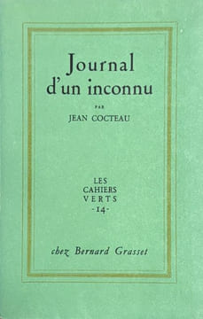 Journal d'un inconnu.. COCTEAU (Jean).