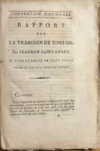 Rapport sur la trahison de Toulon.