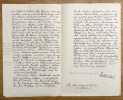 Rapport autographe sign&eacute; du 18 novembre 1914, adress&eacute;e &agrave; Paul von Hindenburg, commandant en chef du front de l'Est.. FALKENHAYN (Erich von).