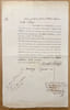 Lettre imprim&eacute;e avec signature autographe "Charles Philippe" (futur Charles X), conf&eacute;rant &agrave; Joseph-Salomon de La Tullaye l'ordre de Saint-Louis au nom ...