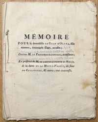 Mémoire pour la demoiselle Le Guay d'Oliva, fille mineure, émancipée d'âge, accusée ; contre M. le procureur général, accusateur ; en présence de M. le cardinal-prince de Rohan, de la dame de la Motte-Valois, du sieur de Cagliostro, & autres ; tous co-accusés.