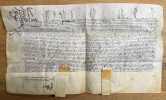 Lettre de confirmation du don des r&eacute;gales de Forcalquier, Sainte-Anastasie, Roquebaron, Rancio, Saint-Martin de Palli&egrave;res, etc. fait &agrave; Foulques ...