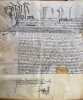Lettre de confirmation du don des r&eacute;gales de Forcalquier, Sainte-Anastasie, Roquebaron, Rancio, Saint-Martin de Palli&egrave;res, etc. fait &agrave; Foulques ...