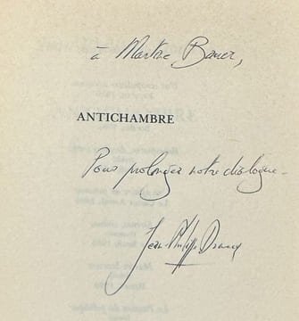 Antichambre.. DOMECQ (Jean-Philippe).