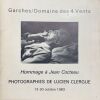 Hommage &agrave; Jean Cocteau. Photographies de Lucien Clergue. Garches, Domaine des 4 Vents, 13-30 octobre 1983.. COCTEAU (Jean)]. CLERGUE (Lucien).