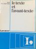 Le texte et l'avant-texte : les brouillons d'un po&egrave;me de Milosz.. MILOSZ (O. V. de)]. BELLEMIN-NOEL (Jean).