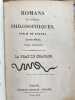 Romans et contes philosophiques.. BALZAC (Honor&eacute; de).