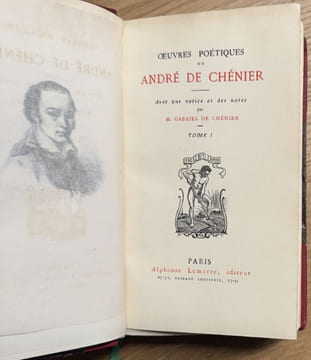 Oeuvres poétiques. Avec une notice et des notes par Gabriel de Chénier.. CHENIER (André de).