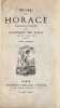 Oeuvres. Traduction nouvelle par Leconte de Lisle, avec le texte latin.. LECONTE DE LISLE]. HORACE.