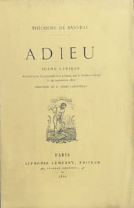 Adieu. Scène lyrique.