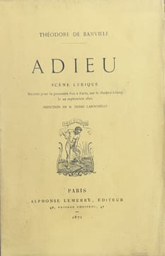 Adieu. Scène lyrique.. BANVILLE (Théodore de).