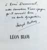 L&eacute;on Bloy. Tome I : origines, jeunesse et formation (1846-1882). Tome II : ses d&eacute;buts litt&eacute;raires, du "Chat noir" au "Mendiant ingrat" (1882-1892). ...