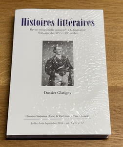 Dossier Glatigny. Histoires littéraires, revue trimestrielle... n° 67 (juillet-août-septembre 2016).