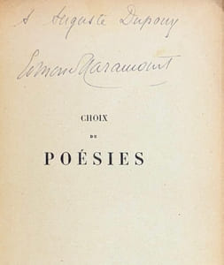 Choix de poésies.