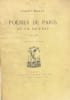 Po&egrave;mes de Paris - Au fil de l'eau (1877-1880). Nouvelle &eacute;dition.. MERAT (Albert).