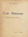 Les Stances. Les six livres complets.. MOREAS (Jean).