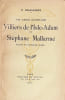 Une amiti&eacute; exemplaire : Villiers de l'Isle-Adam et St&eacute;phane Mallarm&eacute;. D'apr&egrave;s des documents in&eacute;dits.. JEAN-AUBRY (G.).