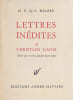 Lettres in&eacute;dites &agrave; Christian Gauss.. MILOSZ (O. V. De L.).