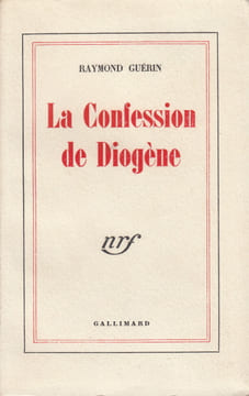 La Confession de Diogène.. GUERIN (Raymond).