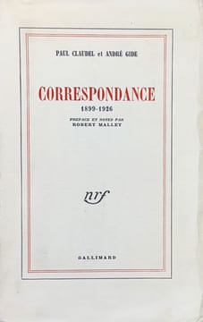 Correspondance (1899-1926). Préface et notes de Robert Mallet.. CLAUDEL (Paul) et GIDE (André).