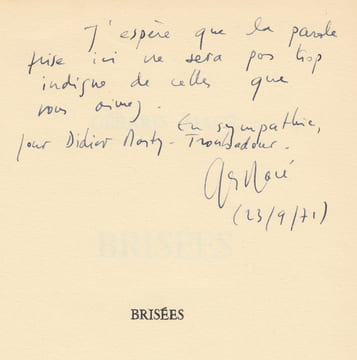 Brisées.. MACE (Gérard).