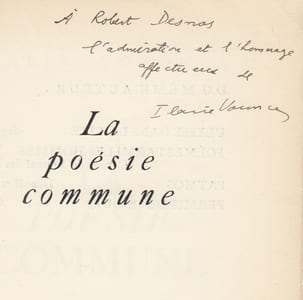 La Poésie commune.