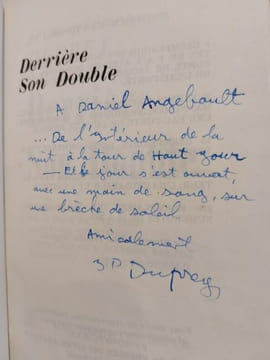 Derrière son double. Suivi de : Solution H, Trois feux et une tour, Dans l'oeil de miroir. Lettre-préface d'André Breton.. DUPREY (Jean-Pierre).