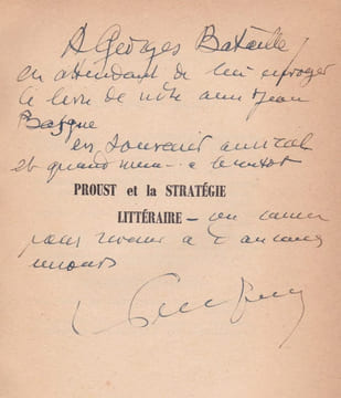 Proust et la stratégie littéraire. Avec des lettres de Marcel Proust à René Blum, Bernard Grasset et Louis Brun.. PIERRE-QUINT (Léon).