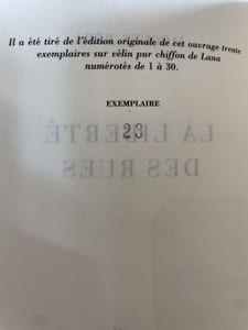 La liberté des rues.