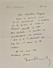 Lettre autographe signée adressée à Madeleine Chapsal (une page in-8, datée du 12 novembre 1982, enveloppe conservée).. DUTOURD (Jean).