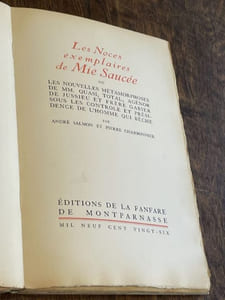 Les Noces exemplaires de Mie Saucée...