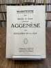 Aggen&egrave;se ou R&eacute;v&eacute;lation de la nuit (Manifeste).. CHAZAL (Malcolm de).
