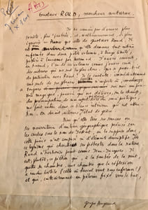 Manuscrit autographe signé, "Gustave Roud, marcheur nocturne".