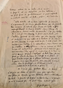 Manuscrit autographe signé, "Gustave Roud, marcheur nocturne".