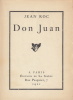 Don Juan.. ROCHE (Henri-Pierre)], ROC (Jean).