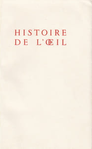 Histoire de l'oeil. Nouvelle version.