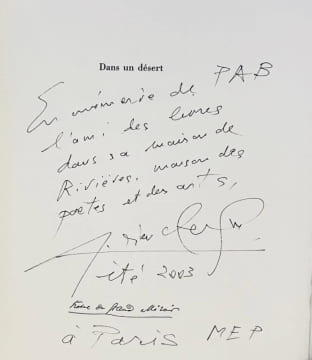 Dans un désert.. BENOIT (Pierre-André) - CLERGUE (Lucien).