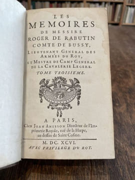 Les Mémoires de Messire Roger de Rabutin, comte de Bussy... . BUSSY-RABUTIN (Roger de).