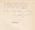 Créances (1905-1910). Les clefs ardentes. Féeries. Le calumet.. SALMON (André).