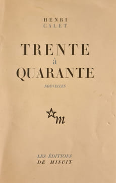 Trente à quarante. Nouvelles.. CALET (Henri).