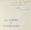 La parole et l'&eacute;criture.. LAVELLE (Louis).