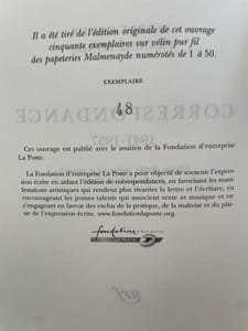 Correspondance (1941-1957). Edition établie, présentée et annotée par Jean-Marie Gleize.