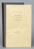 Lettres à sa marraine (1915-1918). Avant-propos et commentaires par Marcel Adéma.. APOLLINAIRE (Guillaume).