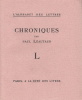 Chroniques.. LEAUTAUD (Paul).