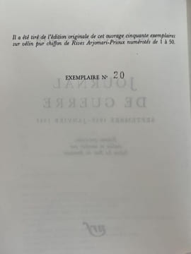 Journal de guerre (septembre 1939 - janvier 1941). Edition présentée, établie et annotée par Sylvie Le Bon de Beauvoir.. BEAUVOIR (Simone de).