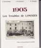 1905. Les troubles de Limoges.. DESCHAMPS (Alain), DESCHAMPS (J.), MERIGLIER (Bernard).