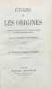 Etudes sur les origines au point de vue comparatif de l'&eacute;tat de la science et du r&eacute;cit cosmogonique de Mo&iuml;se.. MARIN DE CARRANRAIS (Eug&egrave;ne de).